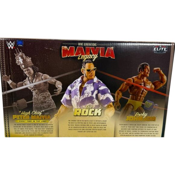 NEW WWE Generations Maivia Legacy Elite Collection The Rock Action Figure 3-Pack - Picture 2 of 3